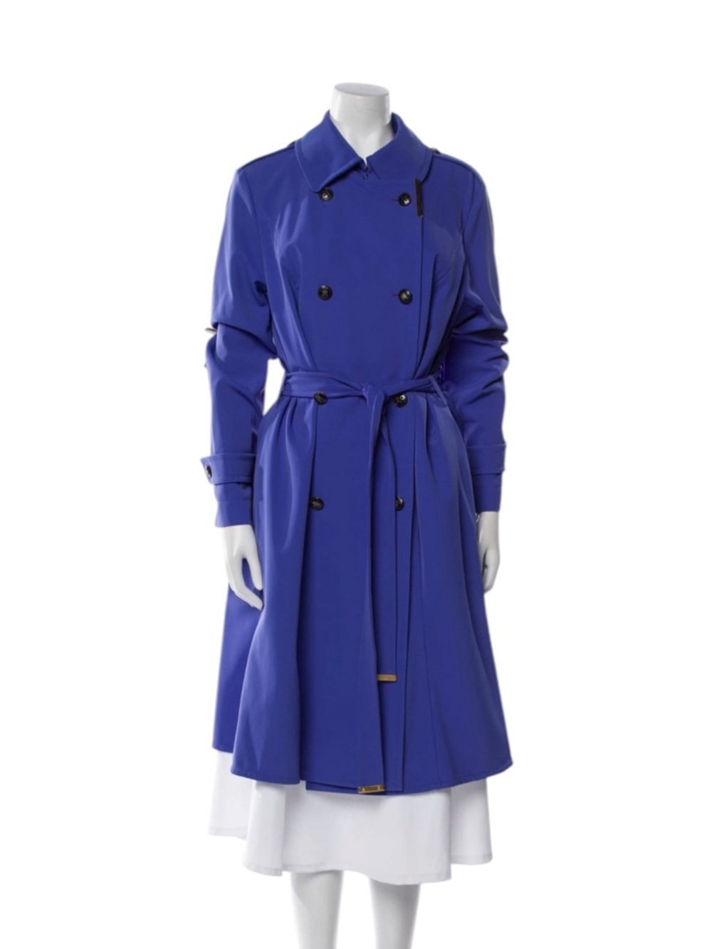 🎉𝐇𝐎𝐒𝐓 𝐏𝐈𝐂𝐊🎉𝐄𝐒𝐂𝐀𝐃𝐀 Periwinkle Belted Trench Coat Luxe Stretch - Picture 10 of 12